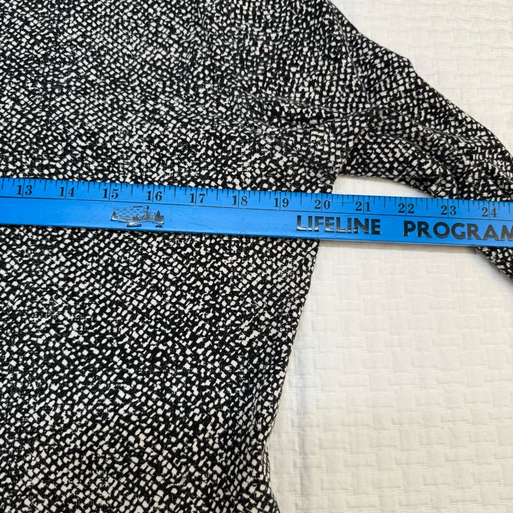 Ruby Red Black And White Patterned Top With Beade… - image 5